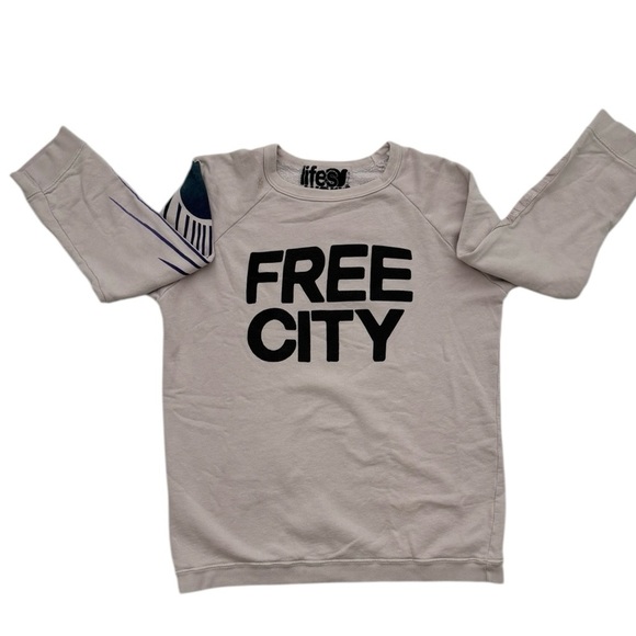 Free City Sun Raglan Sweatshirt in Color Light Pink Size Medium - Picture 1 of 10